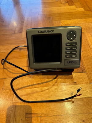 Lowrance HDS5 Gen1 ιχνηλάτης ψαρέματος μεταχειρισμένος με βάση και καλώδιο τροφοδοσίας