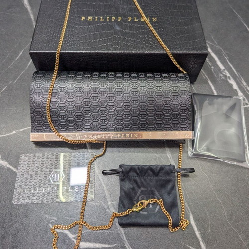Philipp Plein Sunglasses Case with Chain New Black