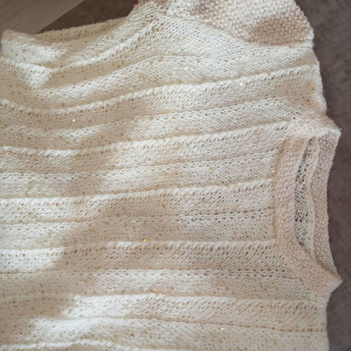 Sequin blouse used, handmade, romantic, size M