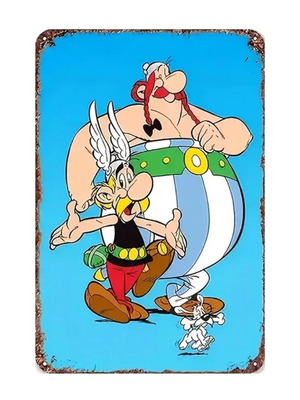 Astérix and Obelix Metal Wall Sign 20x30cm New