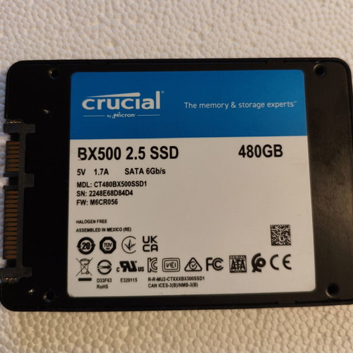 Crucial SSD 480GB like new