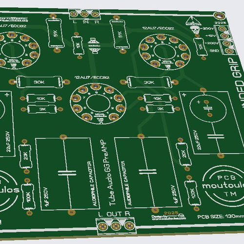 Tube Audio Stereo PreAMP PCB Grounded Grid new