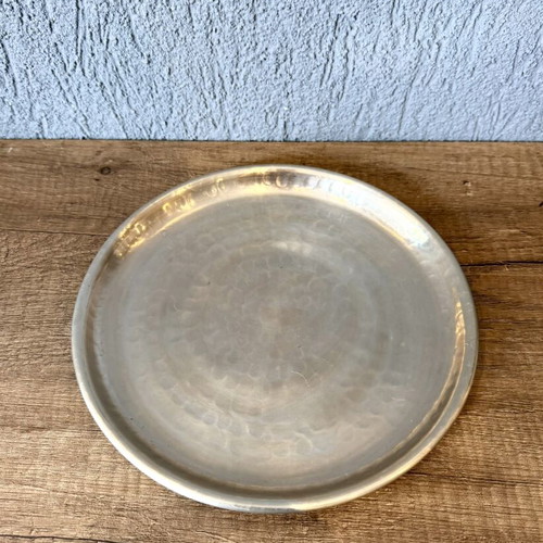Handmade Hammered Metal Serving Tray new, aluminum 24x24 cm