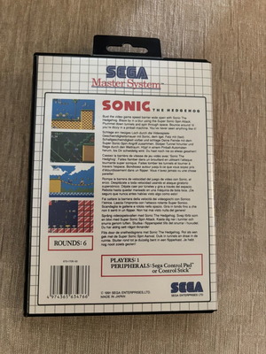 Sonic the Hedgehog Sega Master System complete