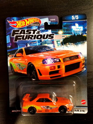 Nissan Skyline GT-R BNR34 Fast and Furious Hot Wheels new, sealed