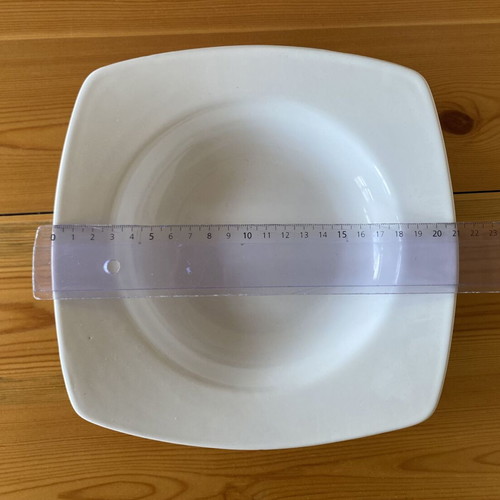 White porcelain set square 8 pieces new