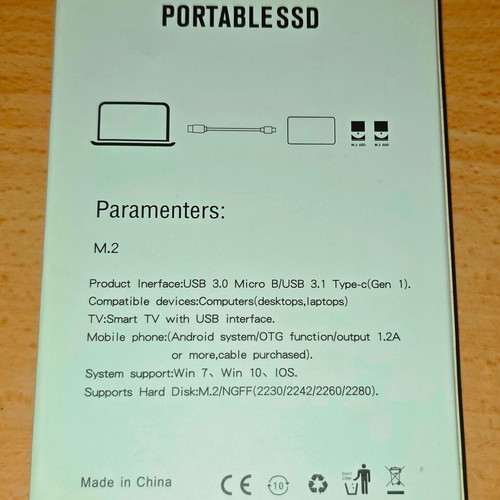Xiaomi SSD 128TB външен твърд диск нов