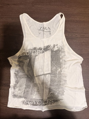 Zara Young Guerrilla graphic tank top, size M / 38