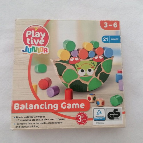 Playtive wooden balance board game for children 3-6 years, used