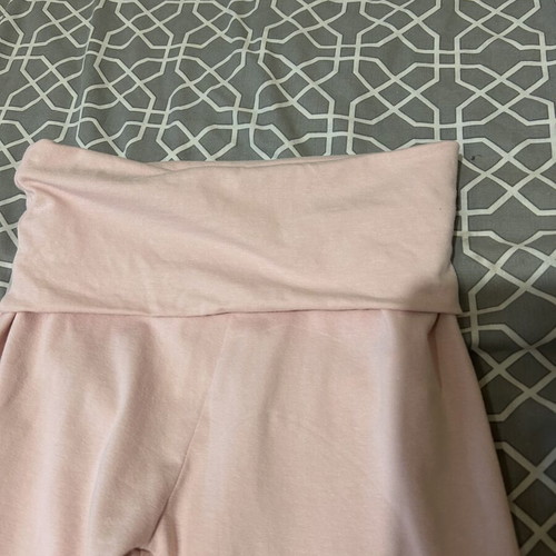 Stradivarius wideleg leggings, baby pink, size XS