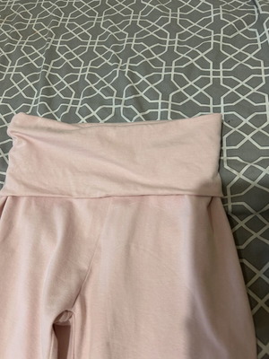 Stradivarius wideleg leggings, baby pink, size XS