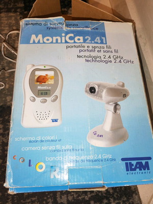 Baby monitor camera used with color receiver