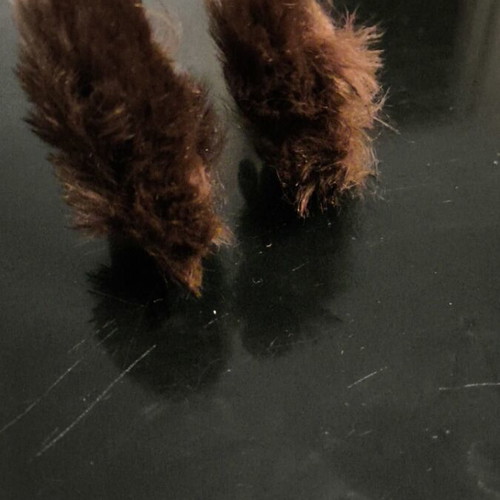 Vintage pins small velvet squirrel figures used