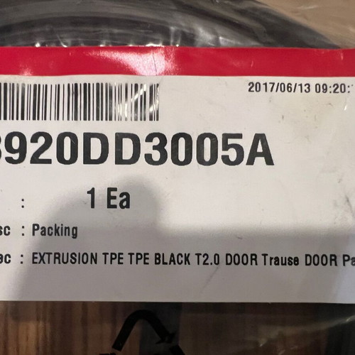 LG Electronics 3920DD3005A dishwasher door gasket new