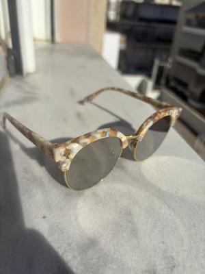 Gentle Monster sunglasses like new with mosaic pattern and orange gold frame