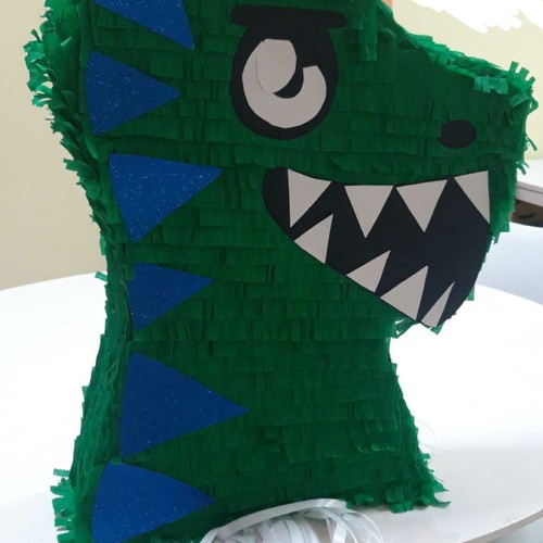 Dinosaur pinata new with door and pull string