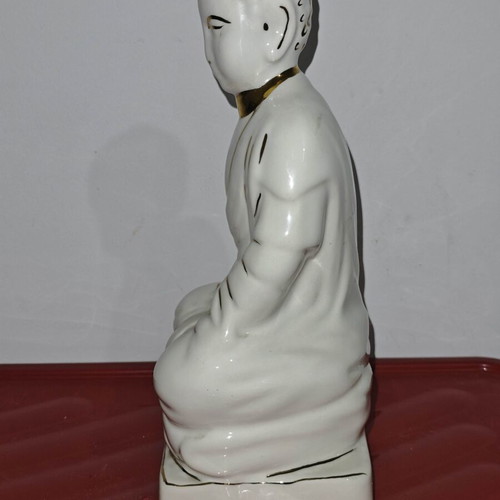 Vintage ceramic Buddha statue 35 cm handmade Fayance Greece like new