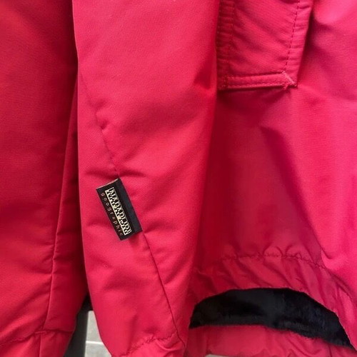 Napapijri jacket like new with fleece lining red