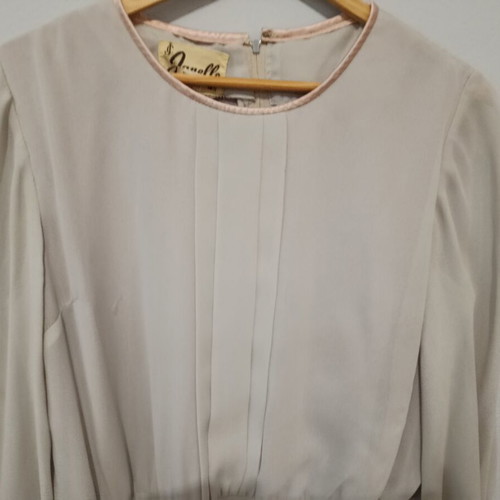 Evening pleated dress light gray like new, size XXXL