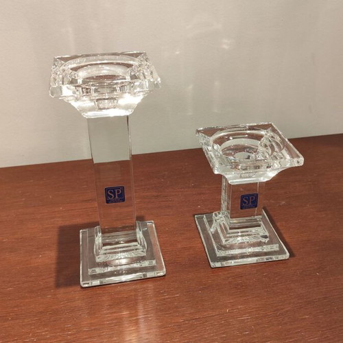Set of 2 crystal candlesticks SP Crystal Selections like new