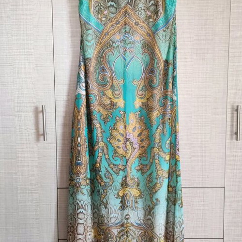 Long summer dress new multicolored, size XL