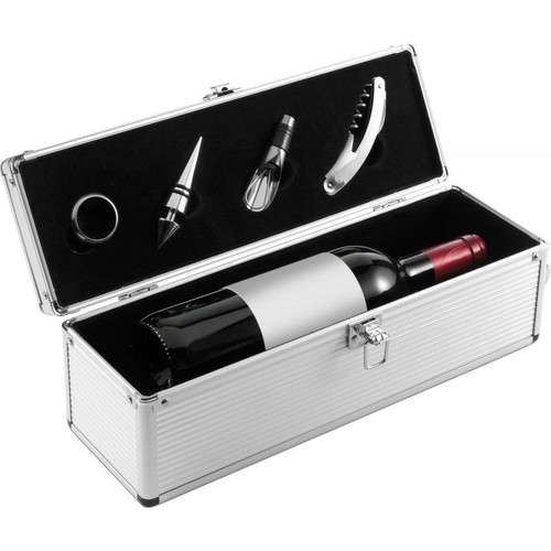 Wine set new in metal box with accessories