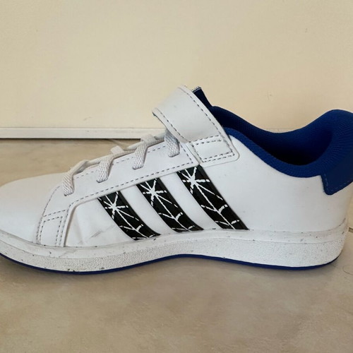 Adidas Stan Smith kids sneakers used, Spider man, size 32, white