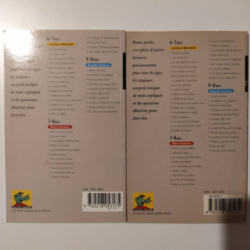 Ratus Poche French booklets like new, set of 2