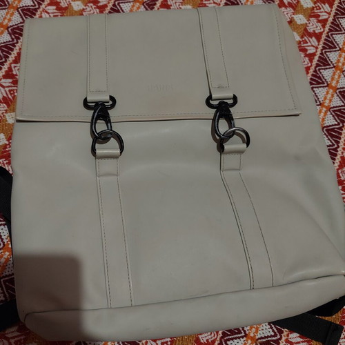 Rains backpack used, gray color, small inner pocket