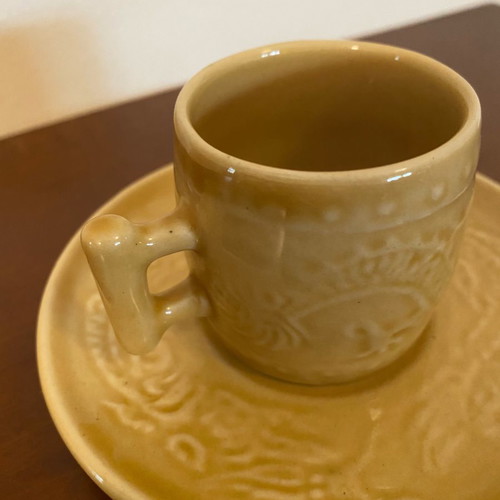 Vintage Chinese embossed dragon cup new