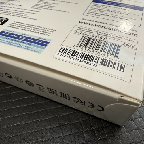 Verbatim Vi5000 M.2 512Gb SSD NVMe PCIe 4.0 new
