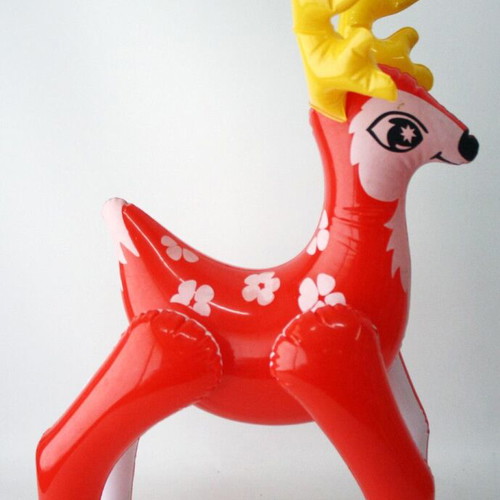 Vintage 80's Inflatable Reindeer 58cm Red Christmas New
