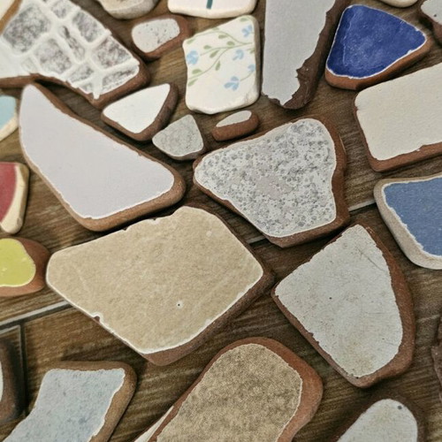 Sea tiles used for decoration and crafts