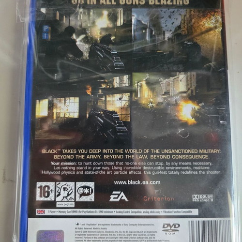 Black PlayStation 2 game