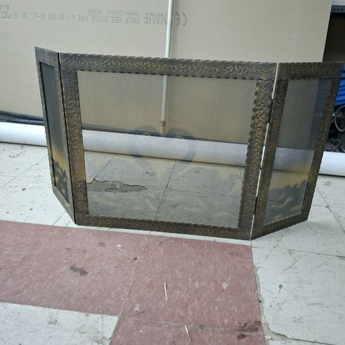 Fireplace screen swan-shaped new