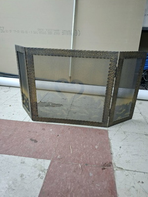 Fireplace screen swan-shaped new