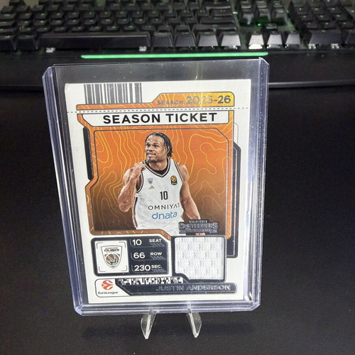 2025-25 Contenders EuroLeague Season Ticket Jersey Justin Anderson like new