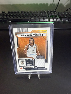 2025-25 Contenders EuroLeague Season Ticket Jersey Justin Anderson like new