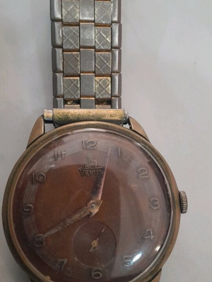 Venus vintage κουρδιστό ανδρικό ρολόι μεταχειρισμένο, χρυσαφί