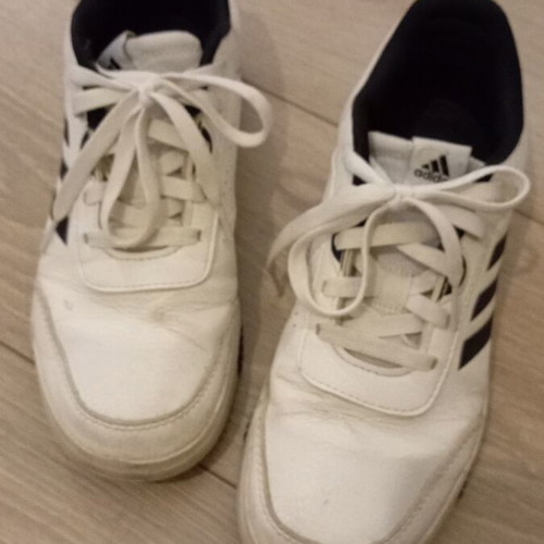 Adidas athletic shoes used, size 38, black and white