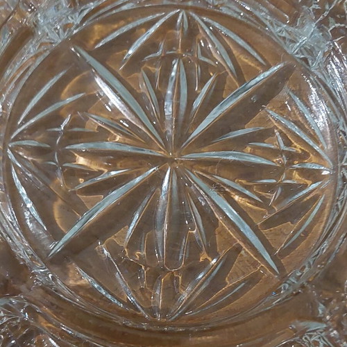 Crystal platter like new for nuts or dessert