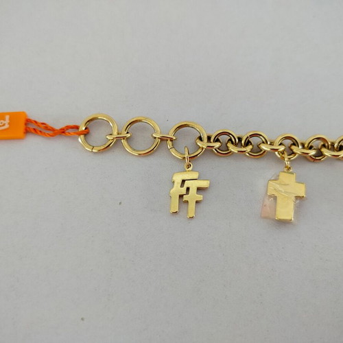 Folli Follie bracelet used, gold color, 20cm length