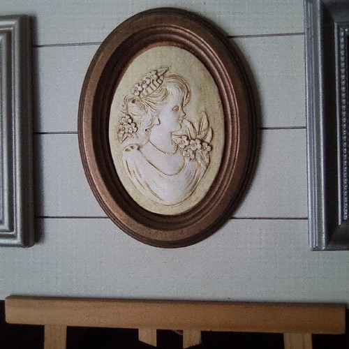 Double wooden photo frame with decorative element new