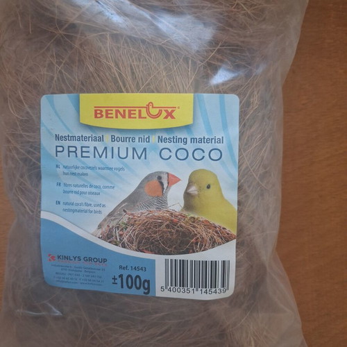 Benelux Premium Coco Nesting Material 100g for Birds