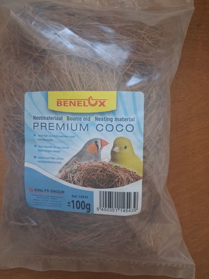 Benelux Premium Coco Nesting Material 100g for Birds