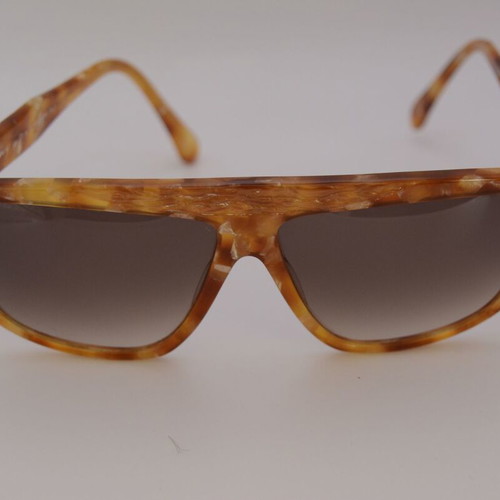 Genny vintage 80s brown sunglasses new, handmade in Italy