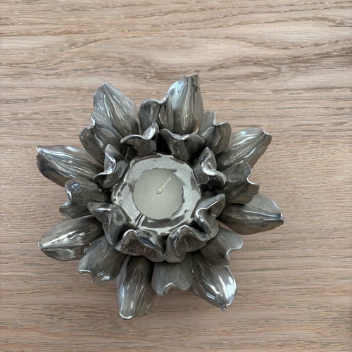 Silver chrome candle new, decorative, multiple pieces available