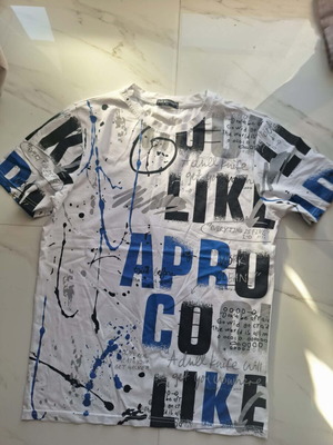 Children's shirt like new, white and blue, size XXL for 13-14 years