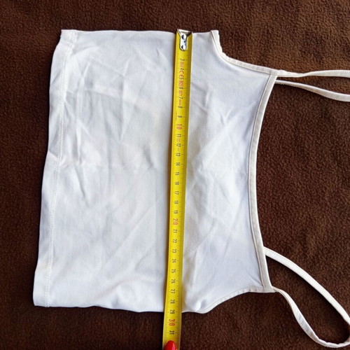 Stradivarius women's white crop top spaghetti straps size S like new