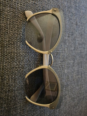 Miu Miu MU 53TS Cat-Eye Metal Sunglasses like new, beige